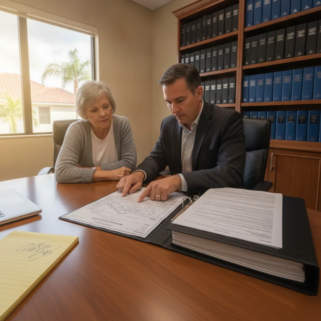 Attorney reviewing a living trust with a Windermere homeowner
