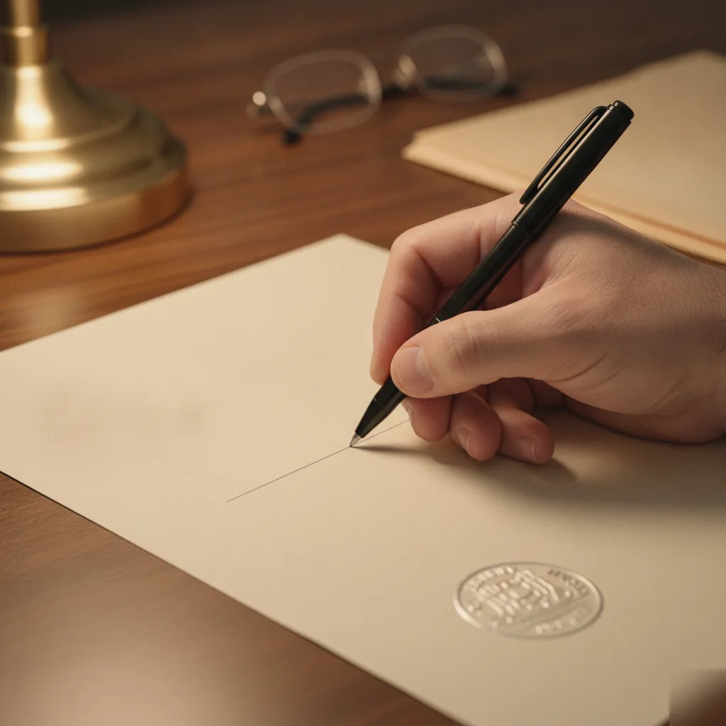 POA bank withdrawal document signature in Windermere