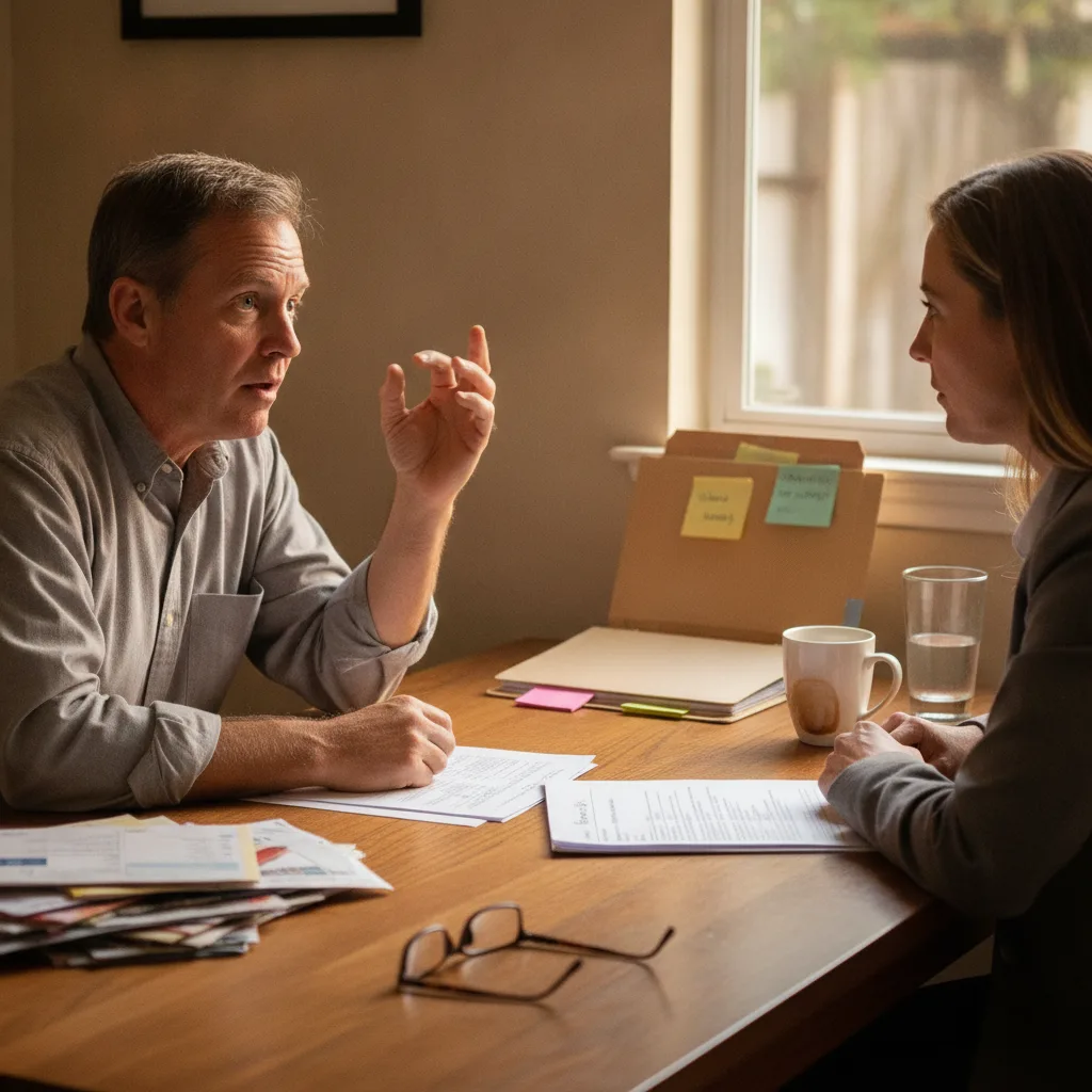 Client hesitating to share details during an estate planning conversation in Windermere